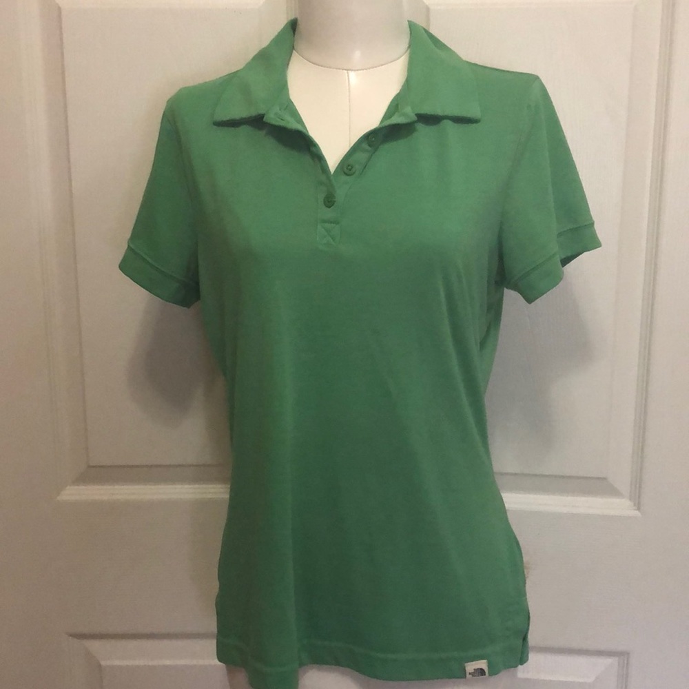 EUC THE NORTH FACE SS COLLARED GREEN SHIRT
